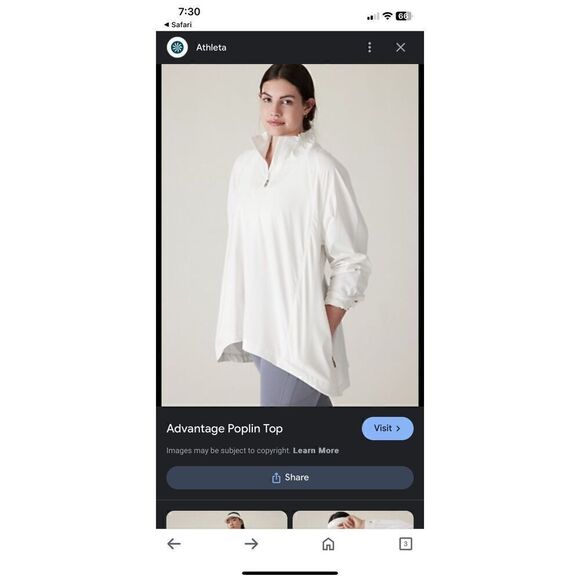 Athleta Advantage Poplin top EXTRA LARGE - Picture 1 of 13